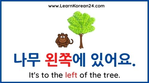 Korean Prepositions - left