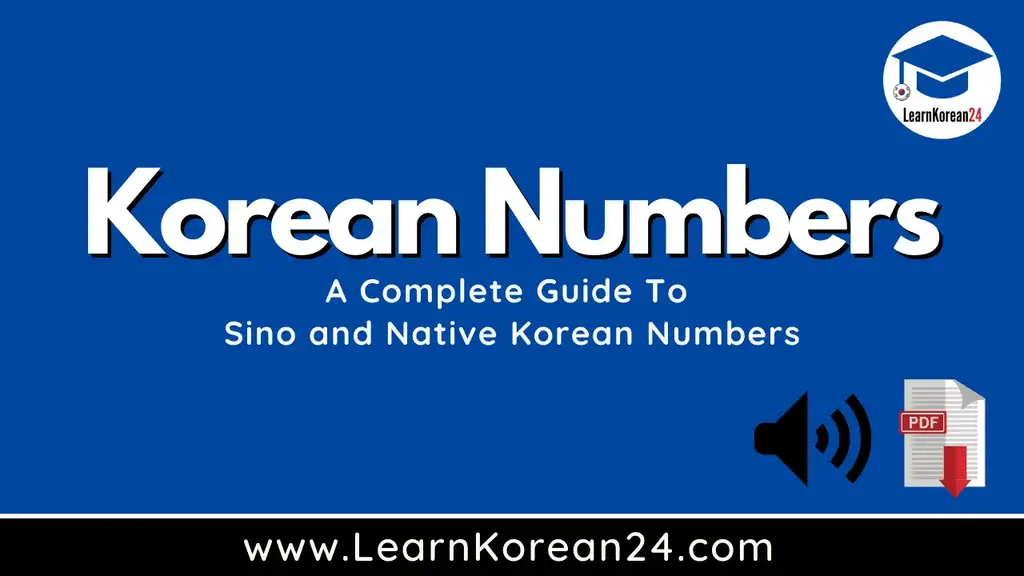 Sino And Native Korean Numbers