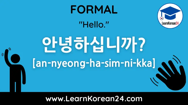 Hello in Korean - Formal