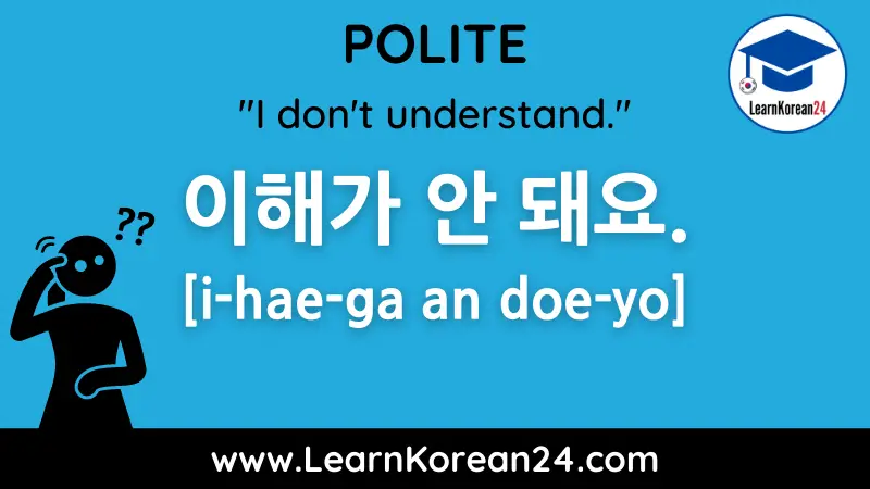 I don't understand in Korean - polite
