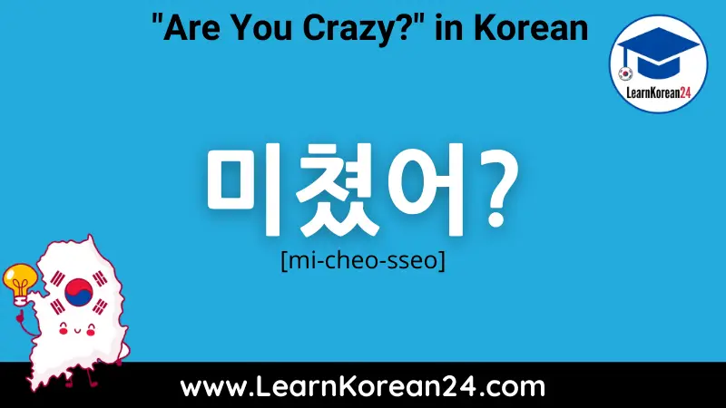 Are You Crazy In Korean