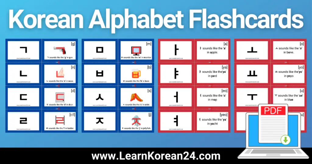 Korean Alphabet Flashcards
