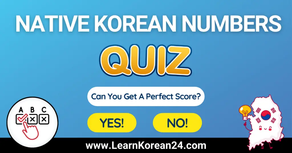 Native Korean Numbers Quiz